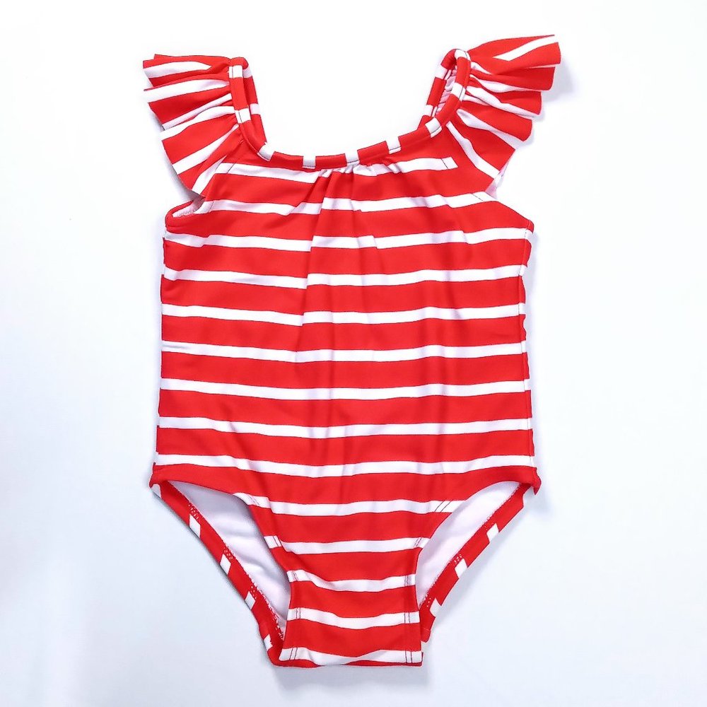 Baby Gap Striped Red and White Swimsuit US 3-6M